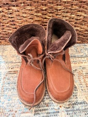 Birkenstocks Brown Suede Women’s Lace-Up Boots